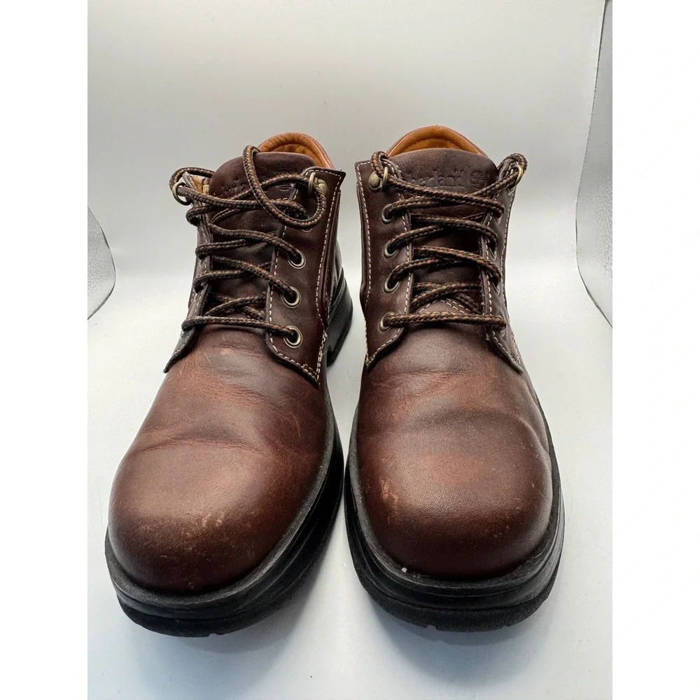 Timberland Mens‎ Brown Leather Lace Up Chukka Boots Size 8M Style 83309